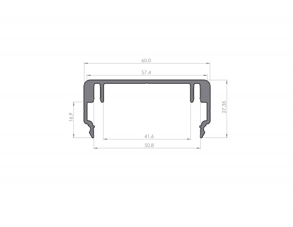 Cable duct profile 60x30